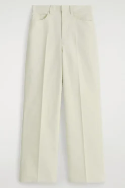 HOSE AUS BAUMWOLL-CANVAS MIT GERADEM BEIN