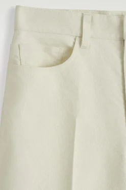 HOSE AUS BAUMWOLL-CANVAS MIT GERADEM BEIN
