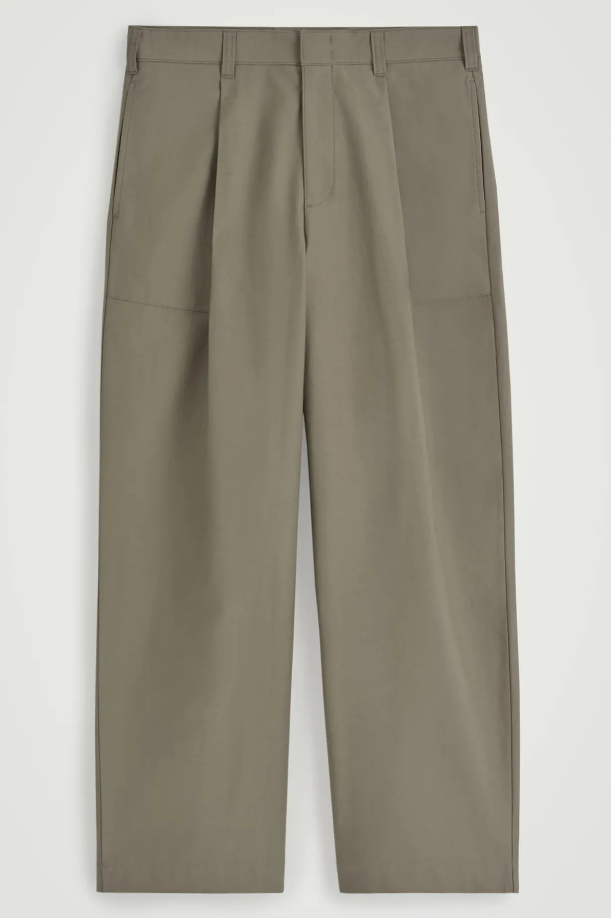 HOSE AUS BAUMWOLL-TWILL MIT WEITEM BEIN
