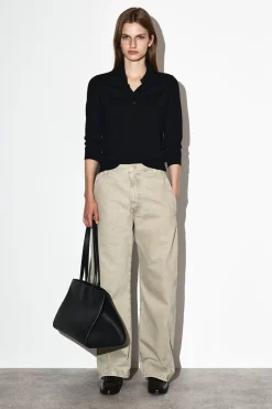 HOSE AUS DENIM MIT BARREL-BEIN