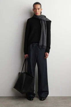 HOSE AUS DENIM MIT KORDELZUGBUND