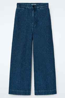 HOSE AUS DENIM MIT WEITEM BEIN