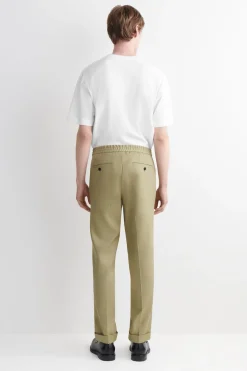 HOSE AUS LEINEN-BAUMWOLL-MIX MIT GERADEM BEIN