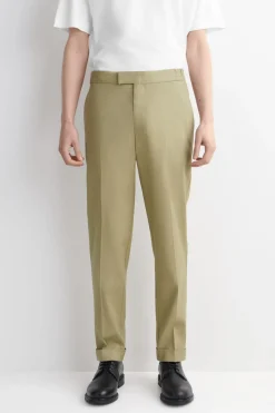 HOSE AUS LEINEN-BAUMWOLL-MIX MIT GERADEM BEIN