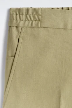 HOSE AUS LEINEN-BAUMWOLL-MIX MIT GERADEM BEIN