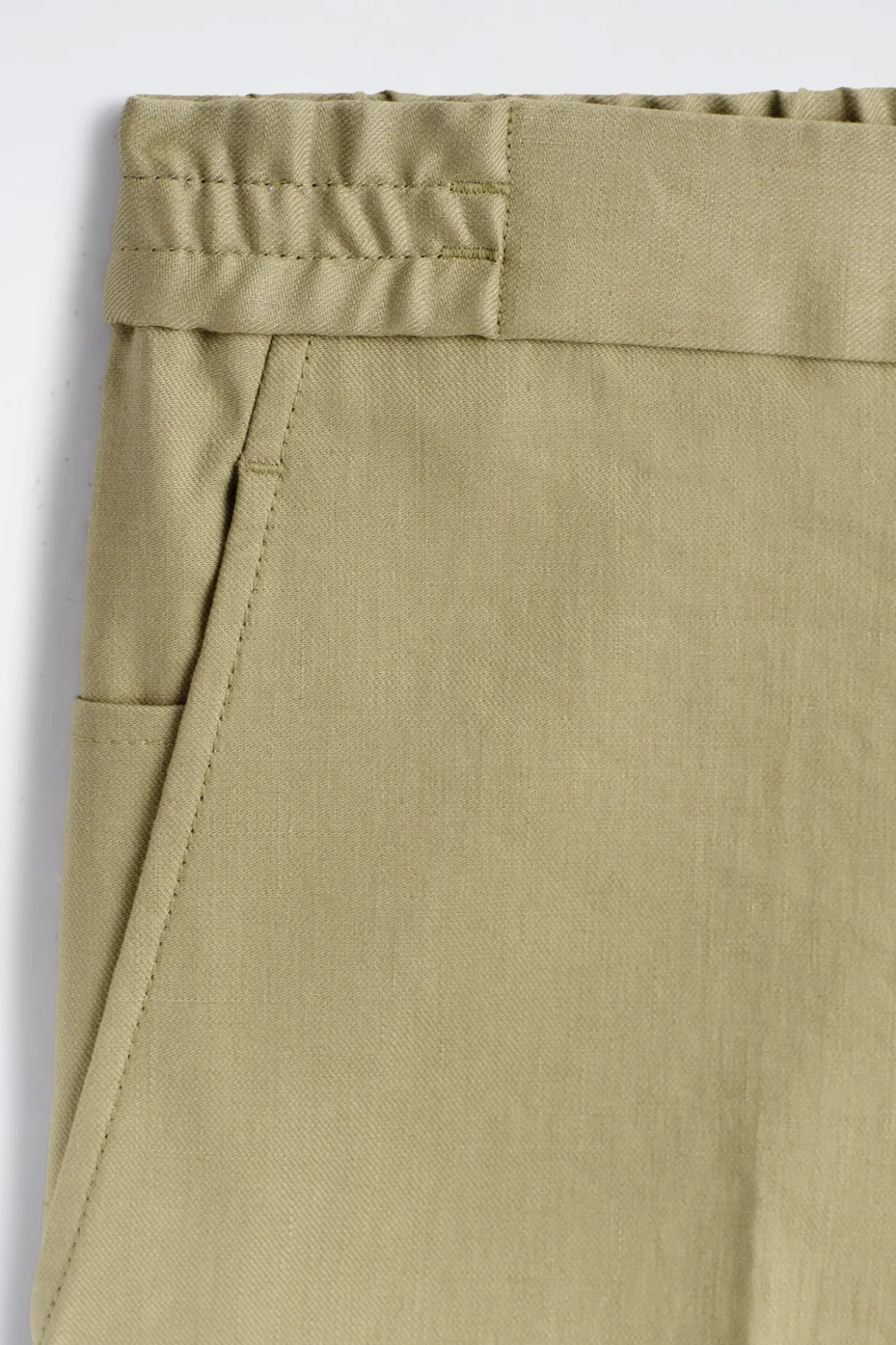 HOSE AUS LEINEN-BAUMWOLL-MIX MIT GERADEM BEIN