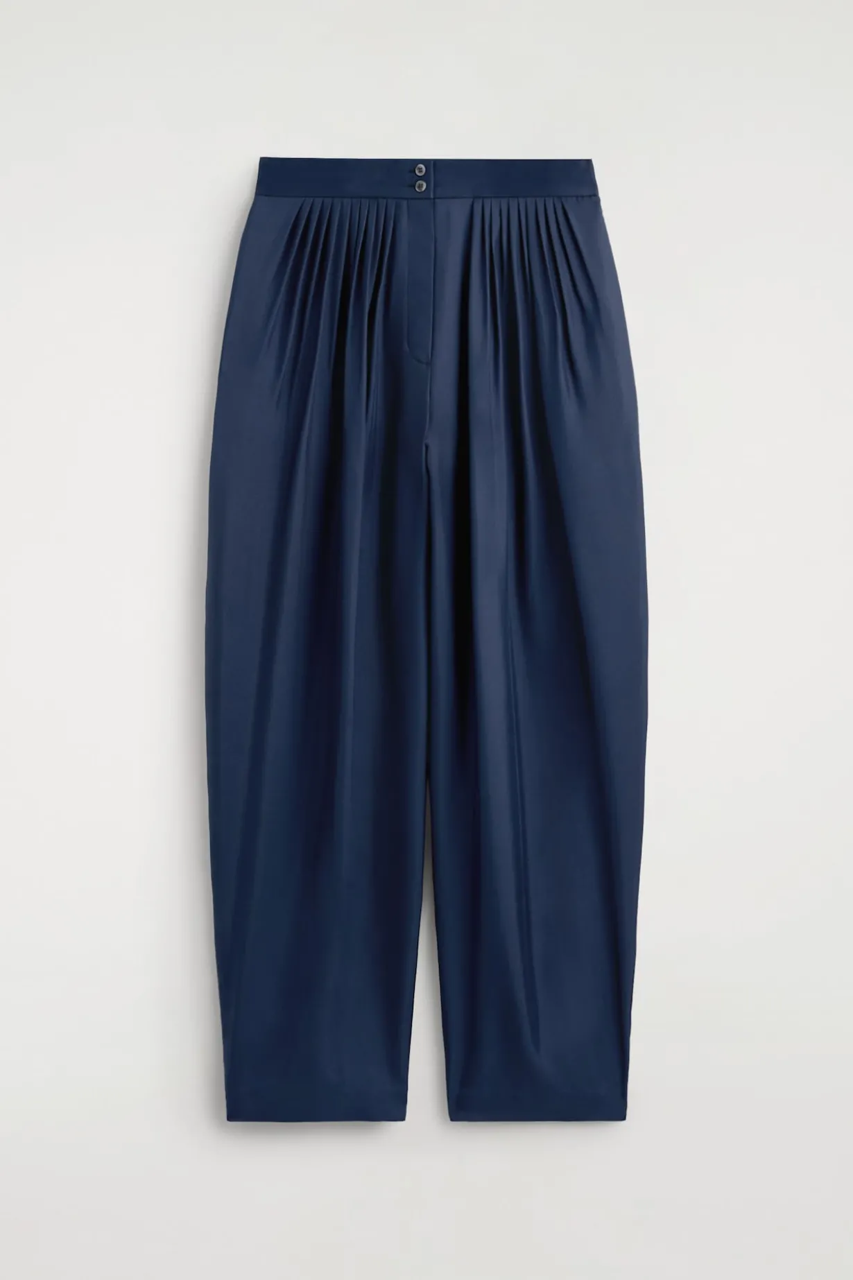 HOSE AUS SEIDE MIT GERADEM BEIN UND FALTEN
