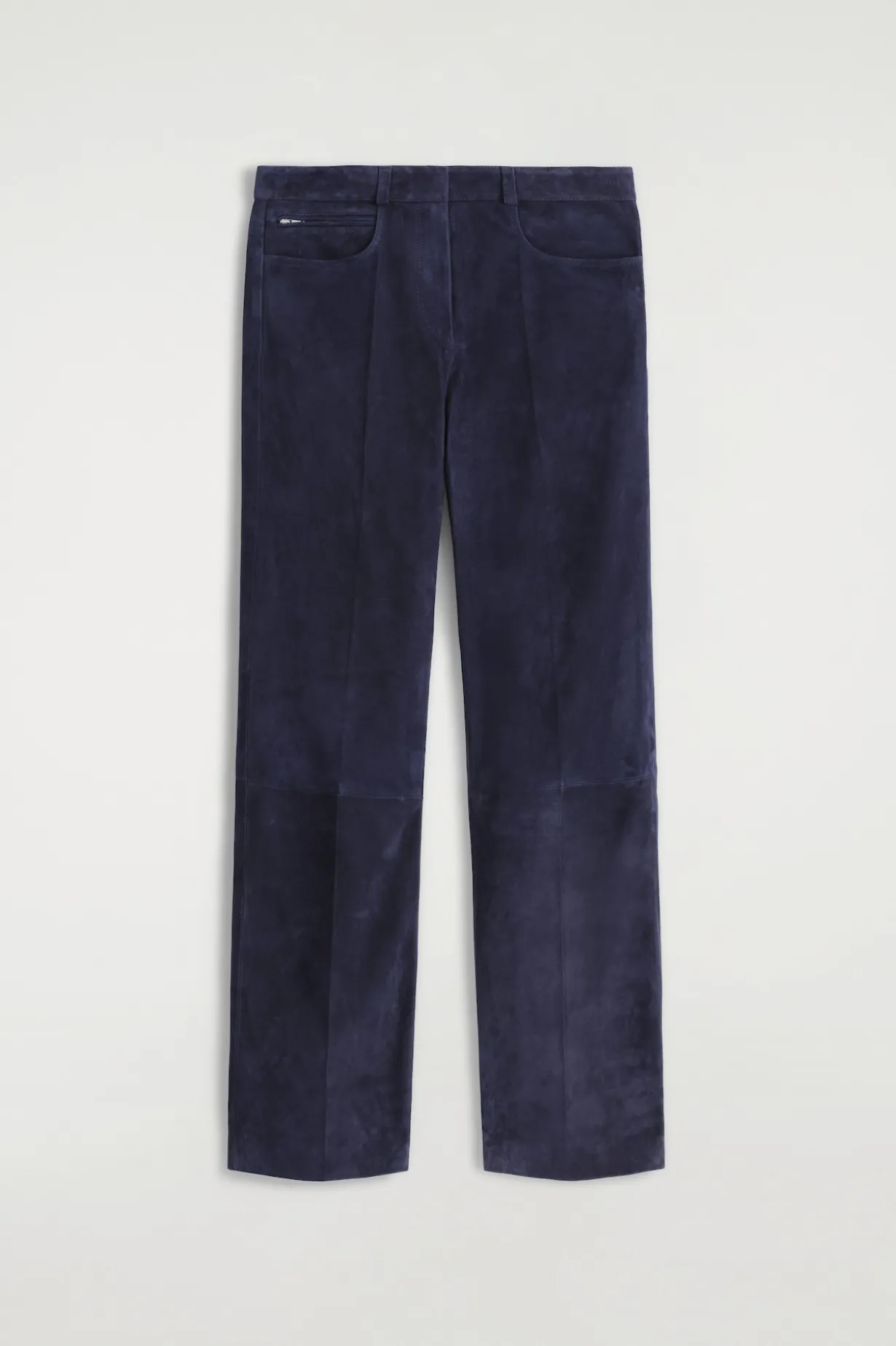 HOSE AUS VELOURSLEDER MIT GERADEM BEIN