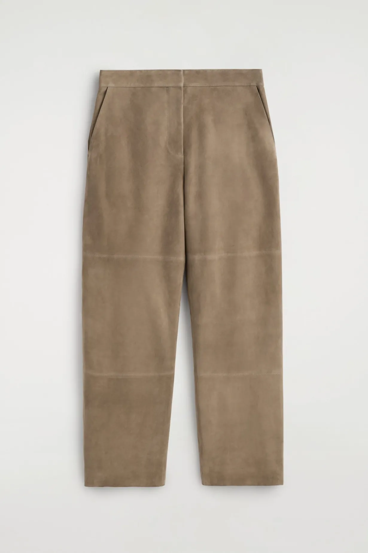 HOSE AUS VELOURSLEDER MIT GERADEM BEIN