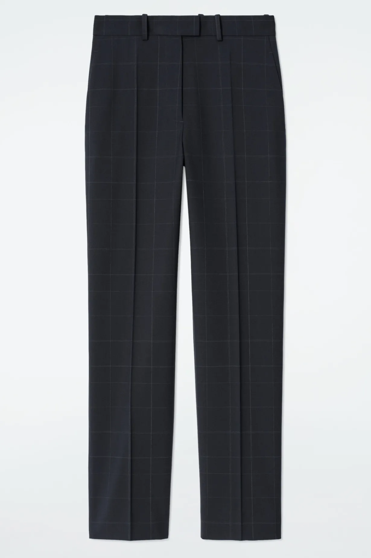 HOSE MIT GERADEM BEIN UND WINDOWPANE-KARO