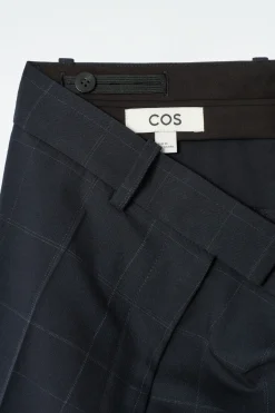 HOSE MIT GERADEM BEIN UND WINDOWPANE-KARO