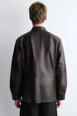 JACKE AUS BRÜNIERTEM NAPPALEDER