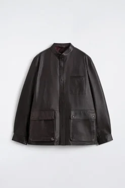 JACKE AUS BRÜNIERTEM NAPPALEDER
