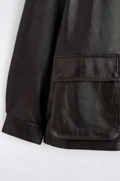 JACKE AUS BRÜNIERTEM NAPPALEDER