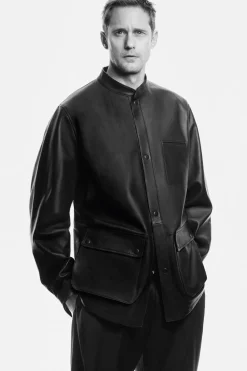 JACKE AUS BRÜNIERTEM NAPPALEDER