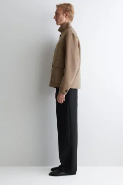 JACKE AUS DOUBLEFACE-WOLLE MIT KRAGEN