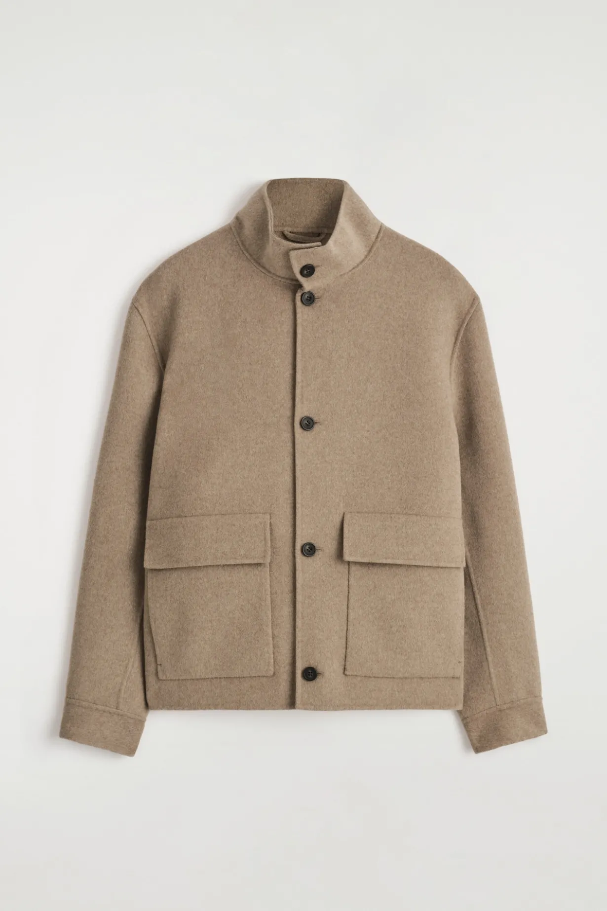 JACKE AUS DOUBLEFACE-WOLLE MIT KRAGEN