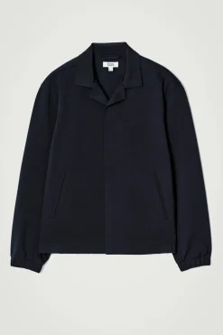 JACKE AUS INTERLOCK-BAUMWOLLJERSEY MIT KRAGEN