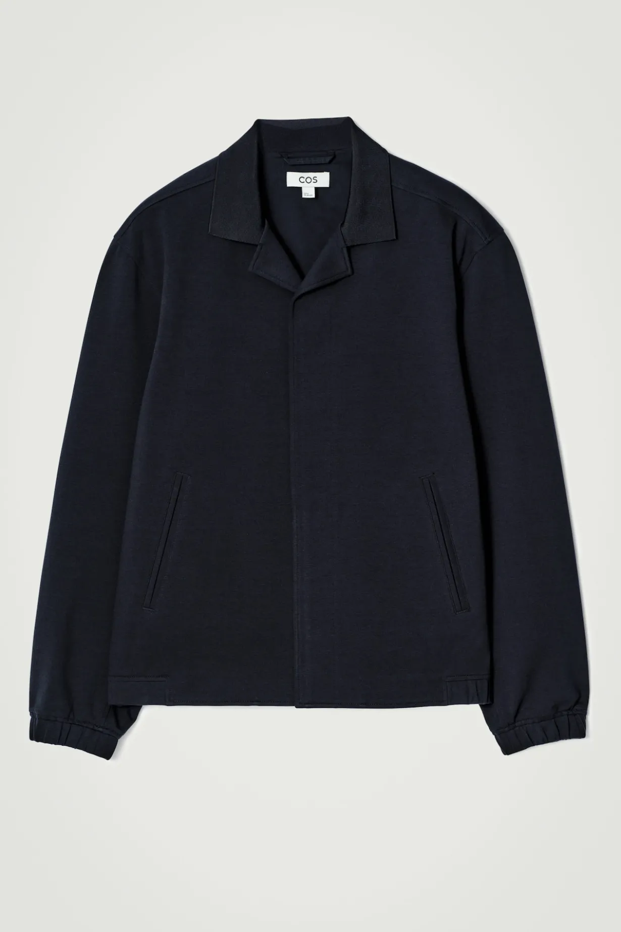 JACKE AUS INTERLOCK-BAUMWOLLJERSEY MIT KRAGEN