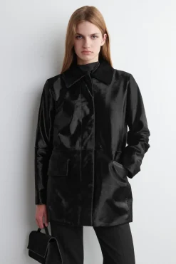 JACKE AUS LEDER MIT PONYHAAR-EFFEKT