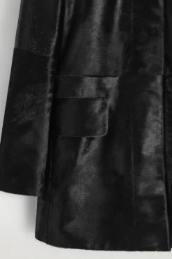 JACKE AUS LEDER MIT PONYHAAR-EFFEKT