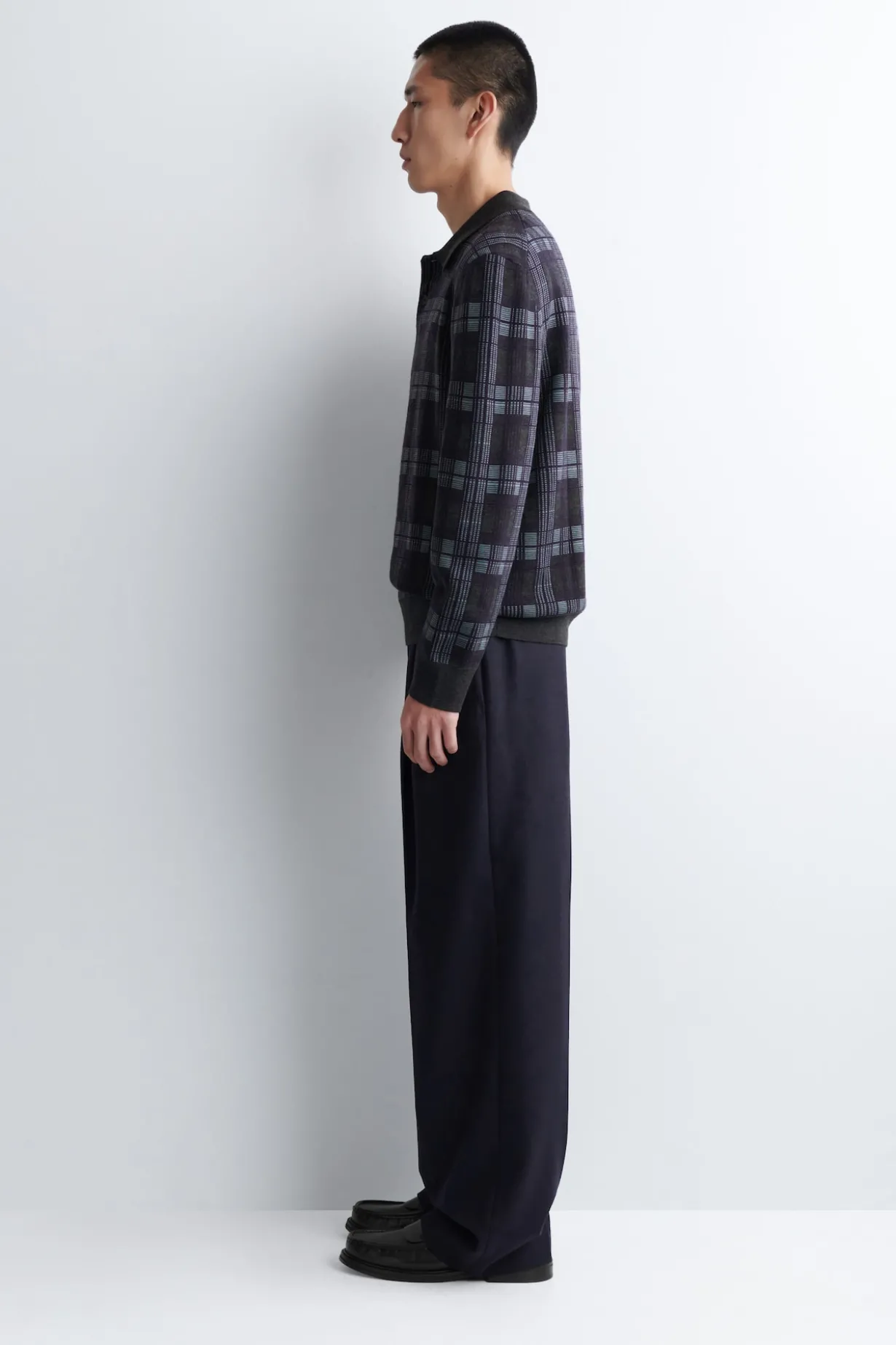 JACQUARD-POLOPULLOVER AUS MERINOWOLLE