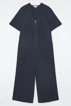 JUMPSUIT AUS MEHREREN BAHNEN MIT V-AUSSCHNITT