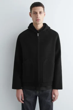 KAPUZENJACKE AUS DOUBLEFACE-WOLLE