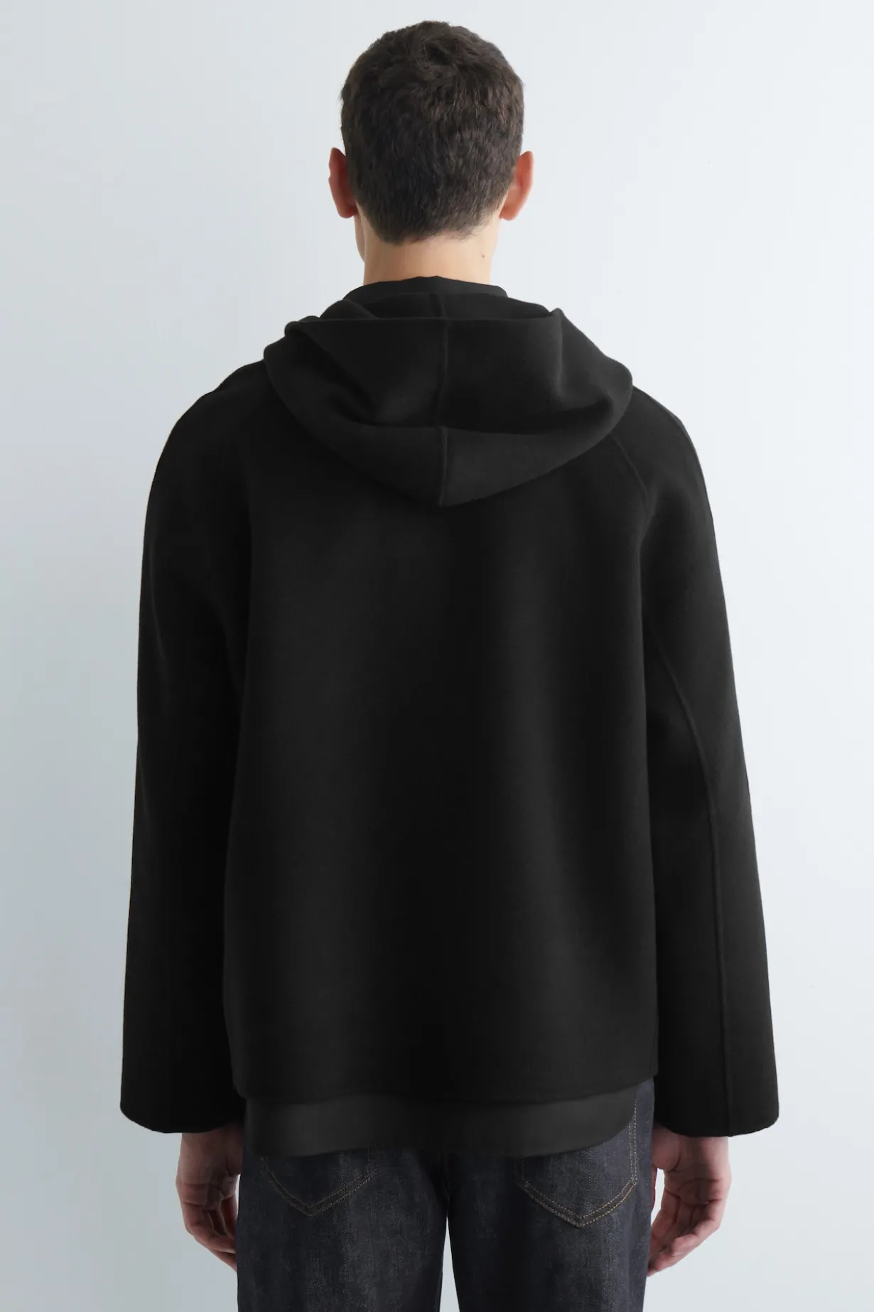 KAPUZENJACKE AUS DOUBLEFACE-WOLLE