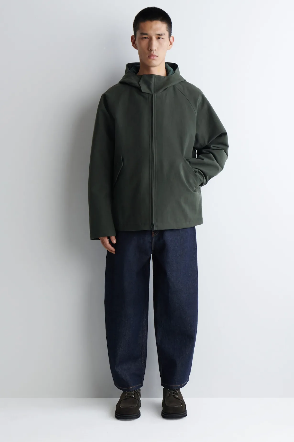 KAPUZENJACKE AUS TECHNISCHER BAUMWOLLE
