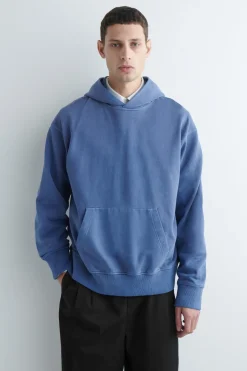 KAPUZENPULLOVER AUS VORGEWASCHENEM BAUMWOLLJERSEY
