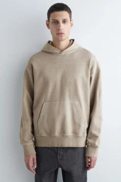 KAPUZENPULLOVER AUS VORGEWASCHENEM BAUMWOLLJERSEY