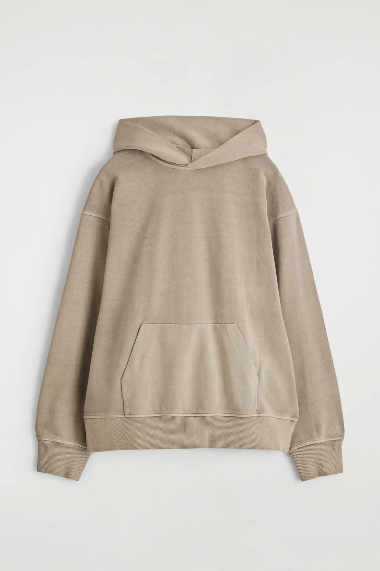 KAPUZENPULLOVER AUS VORGEWASCHENEM BAUMWOLLJERSEY