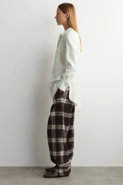KARIERTE HOSE MIT BARREL-BEIN