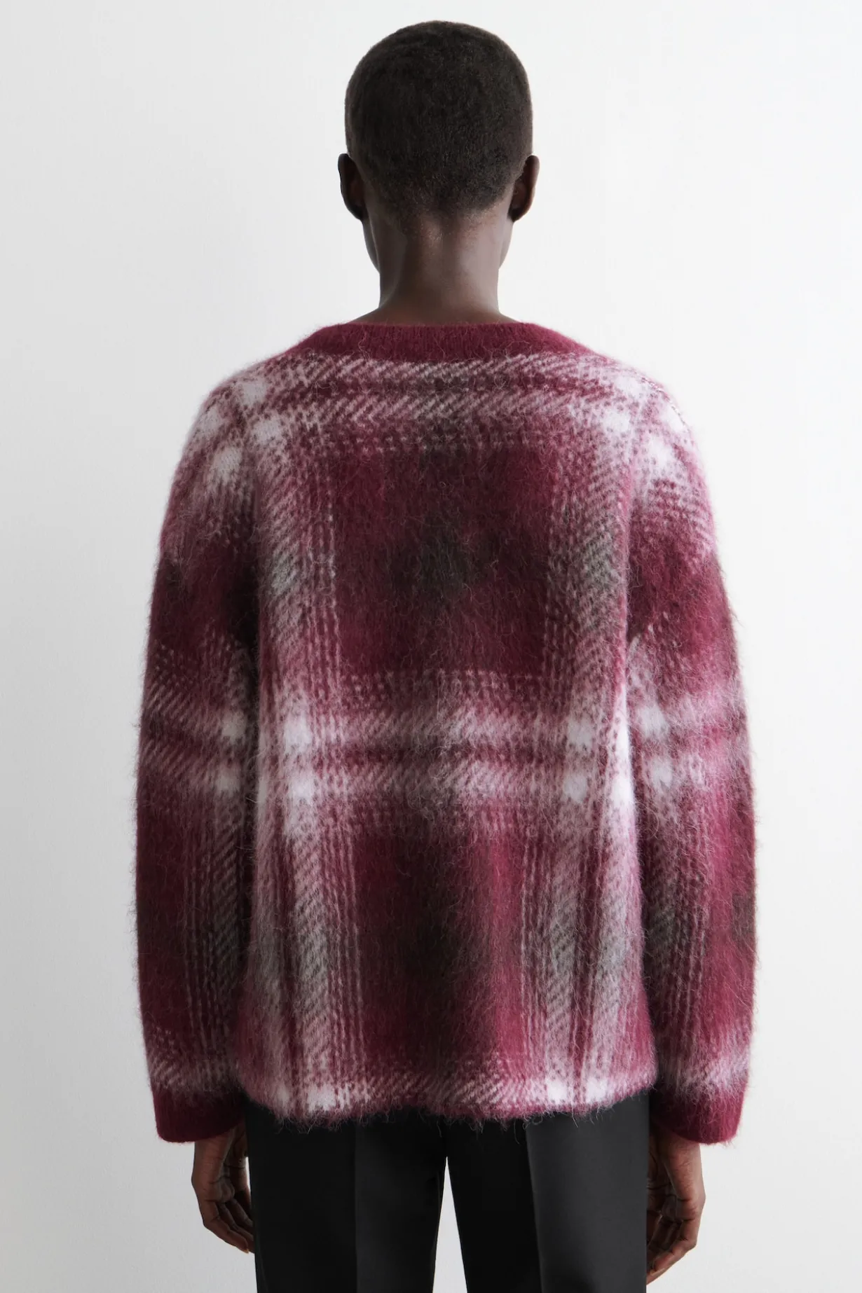 KARIERTER PULLOVER AUS ALPAKA-MIX