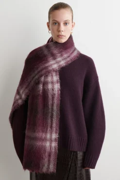 KARIERTER SCHAL AUS ALPAKA-MIX