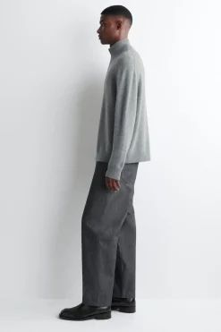 KASCHMIRPULLOVER MIT KURZEM REISSVERSCHLUSS
