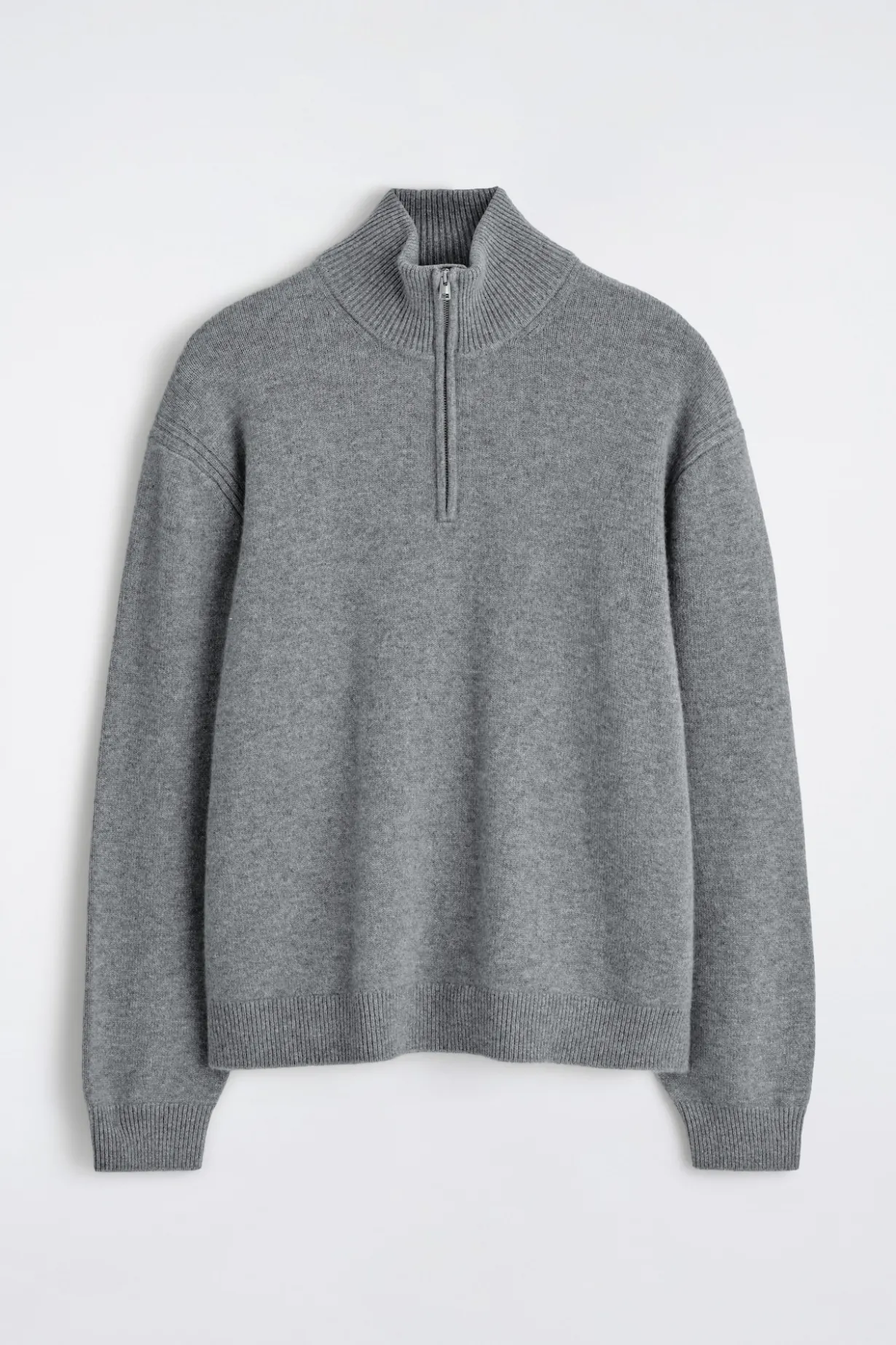 KASCHMIRPULLOVER MIT KURZEM REISSVERSCHLUSS