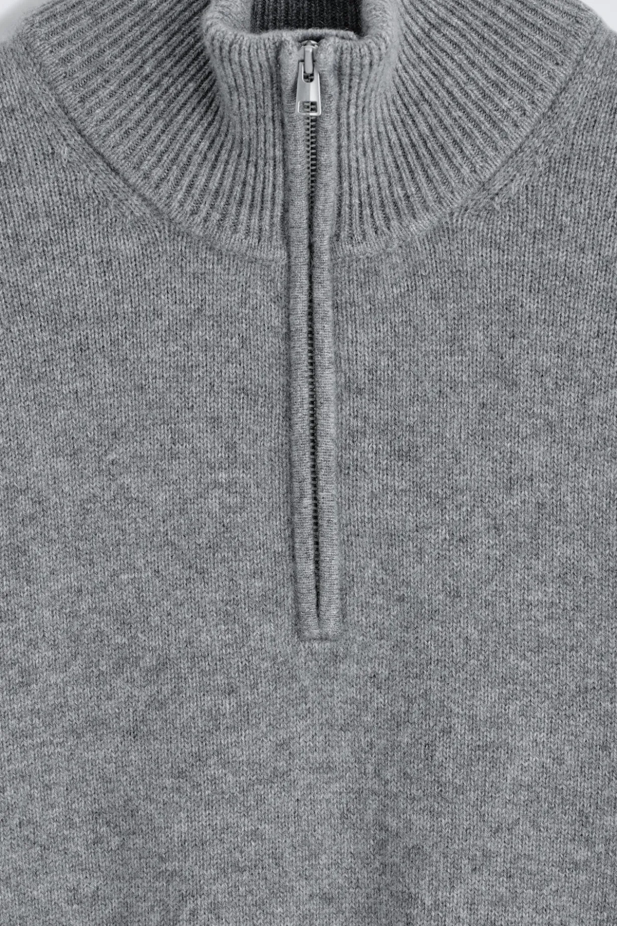 KASCHMIRPULLOVER MIT KURZEM REISSVERSCHLUSS