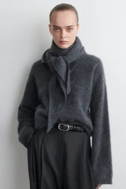KASCHMIRPULLOVER MIT RUNDHALSAUSSCHNITT