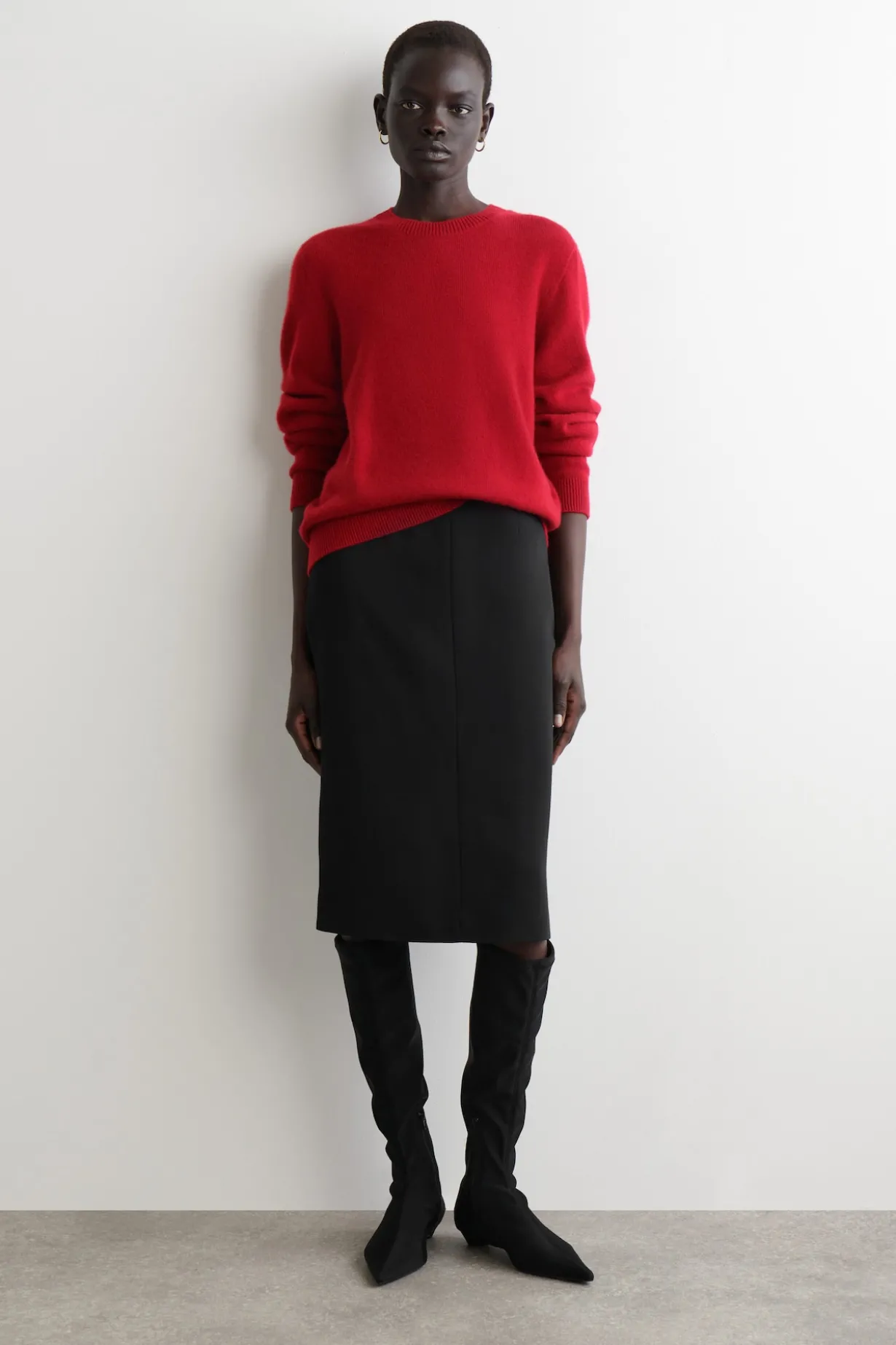 KASCHMIRPULLOVER MIT RUNDHALSAUSSCHNITT