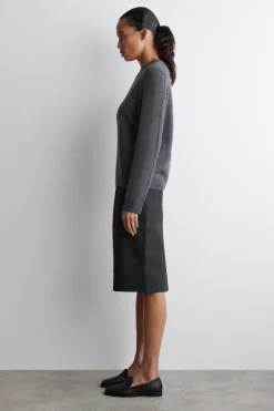KASCHMIRPULLOVER MIT RUNDHALSAUSSCHNITT