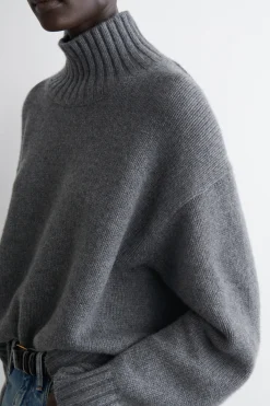 KASCHMIRPULLOVER MIT STEHKRAGEN
