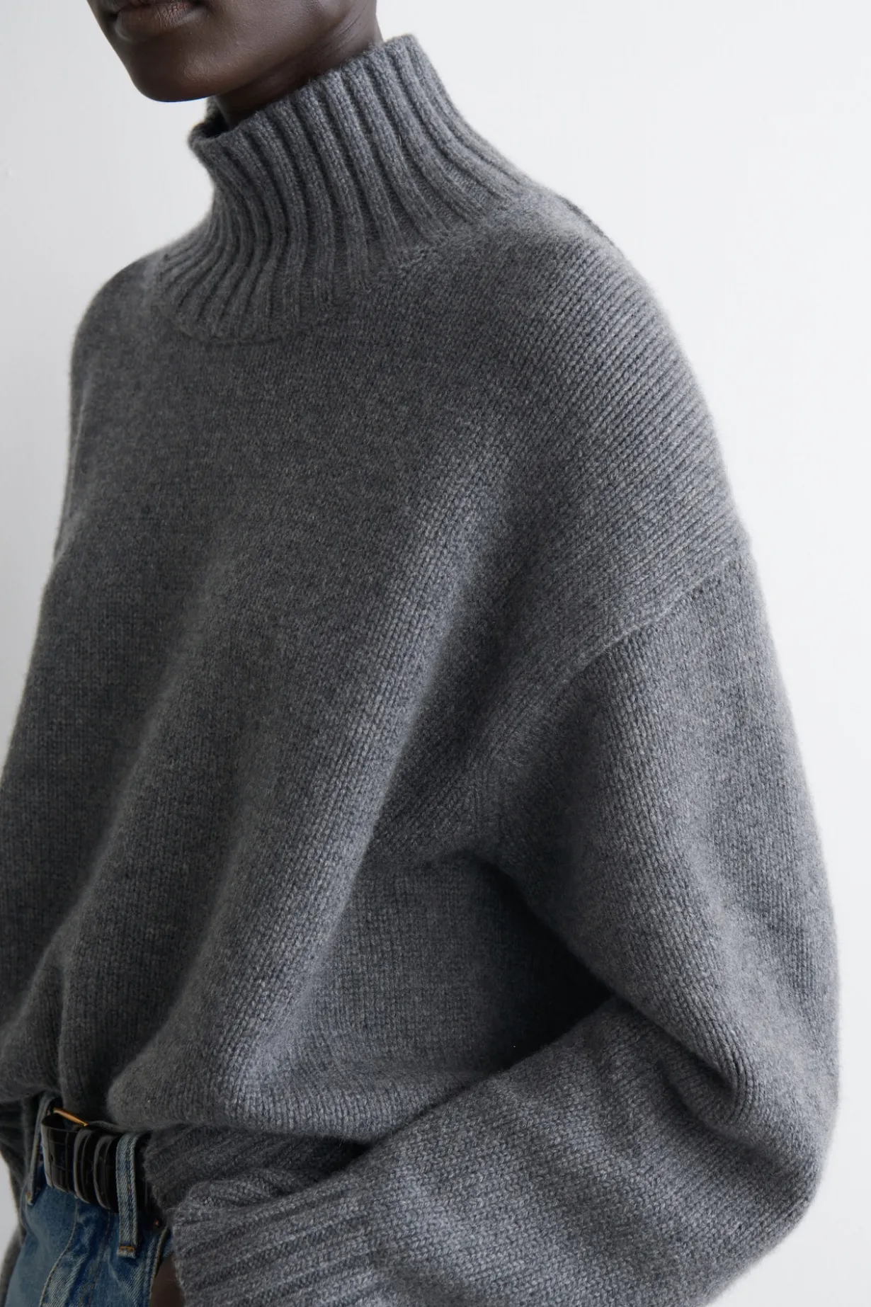 KASCHMIRPULLOVER MIT STEHKRAGEN