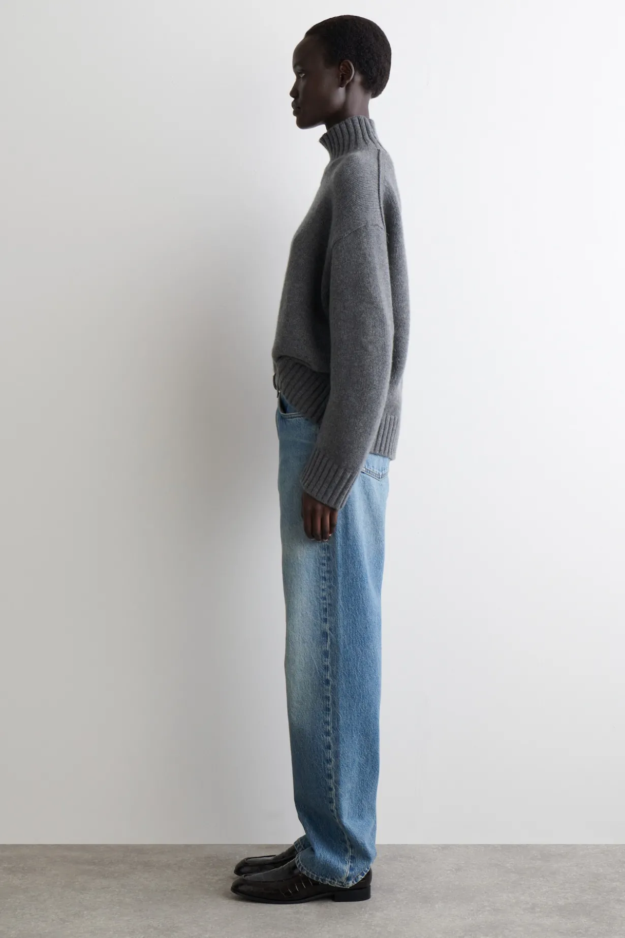 KASCHMIRPULLOVER MIT STEHKRAGEN