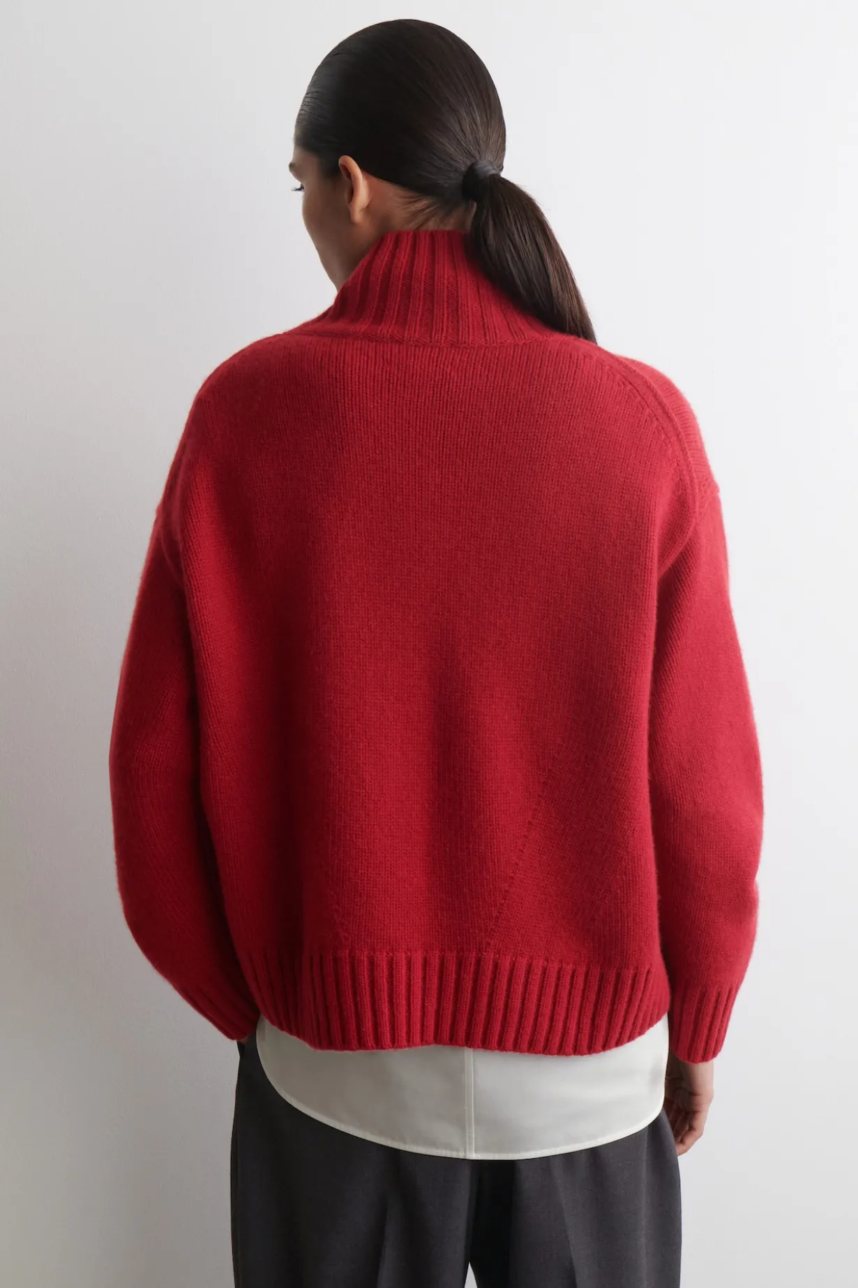KASCHMIRPULLOVER MIT STEHKRAGEN
