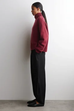 KASCHMIRPULLOVER MIT TRICHTERKRAGEN