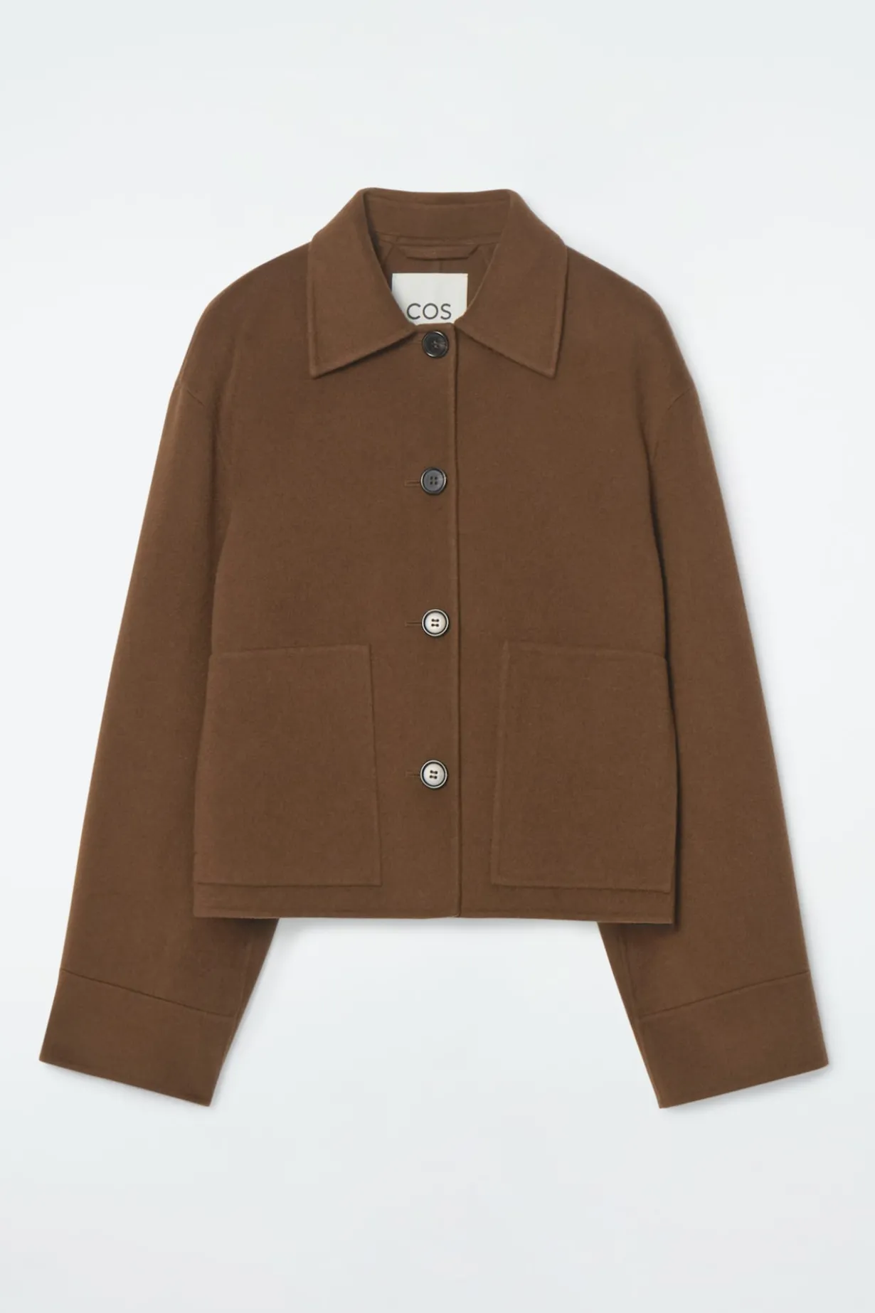KASTENFÖRMIGE KURZJACKE AUS DOUBLEFACE-WOLLE