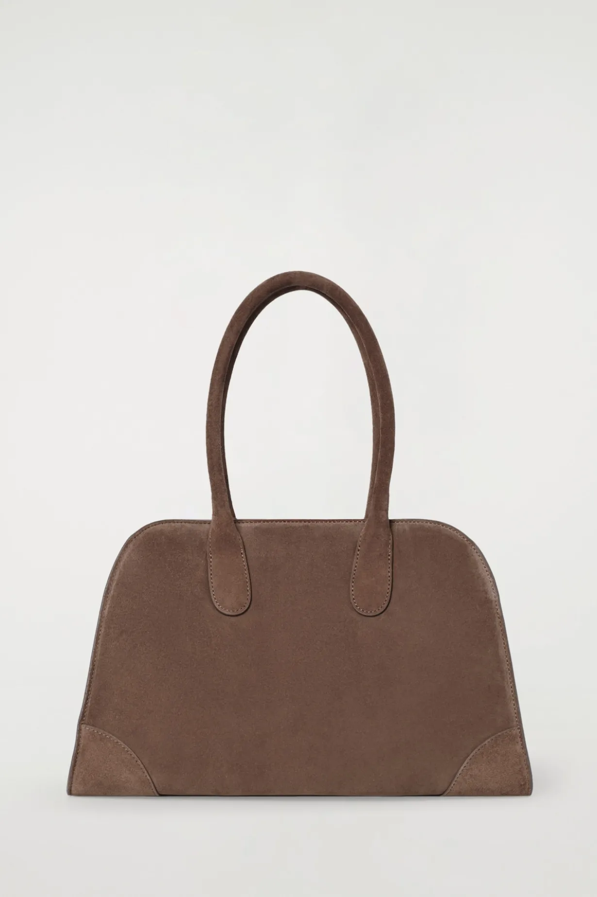 KLEINE STUDIO BOWLINGTASCHE - VELOURSLEDER