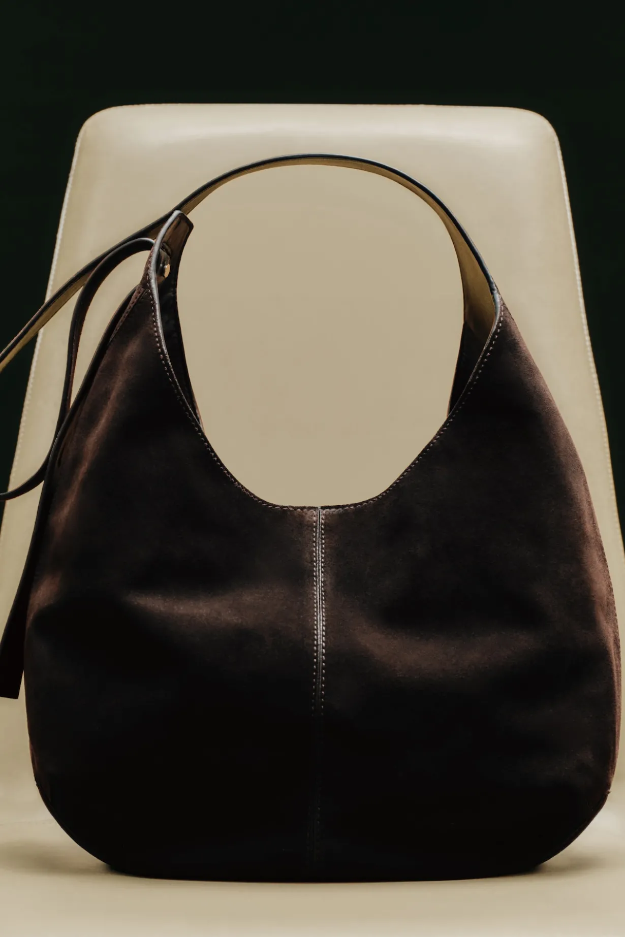 KNOLL SCHULTERTASCHE - VELOURSLEDER